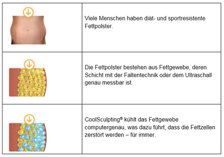 Fettentfernung mittels CoolSculpting® by Zeltiq®: Kryolipolyse kühlt das Fettgewebe